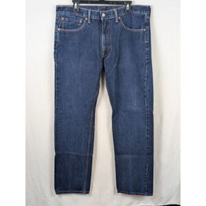 Levi's 505 Traditional Fit Jeans Dark Blue Men's Size 36x34